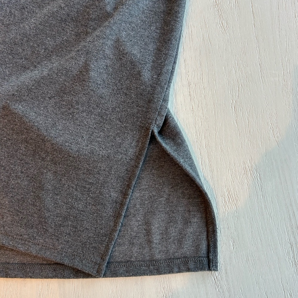 Anthropologie Grey Pencil Skirt XS Pull On Stretch Minimalist Nuetral - Picture 5 of 7